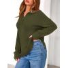 imagePRETTYGARDEN Womens Fall Quarter Zip Pullover Sweaters 2025 Dressy Casual Long Sleeve V Neck Collared Knit Jumper TopsArmy Green