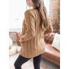 imagePRETTYGARDEN Womens Open Front Cardigan Sweaters Fall Fashion Button Down Cable Knit Chunky Winter Clothing Outerwear CoatsKhaki