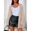 imagePRETTYGARDEN Womens Oversized Cable Knit Cardigan 2025 Fall Fashion Long Sleeve Open Front Chunky Sweaters Winter CoatsApricot