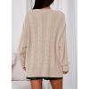 imagePRETTYGARDEN Womens Oversized Cable Knit Cardigan 2025 Fall Fashion Long Sleeve Open Front Chunky Sweaters Winter CoatsApricot