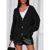 imagePRETTYGARDEN Womens Oversized Cable Knit Cardigan 2025 Fall Fashion Long Sleeve Open Front Chunky Sweaters Winter CoatsBlack