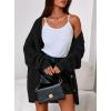 imagePRETTYGARDEN Womens Oversized Cable Knit Cardigan 2025 Fall Fashion Long Sleeve Open Front Chunky Sweaters Winter CoatsBlack