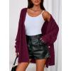imagePRETTYGARDEN Womens Oversized Cable Knit Cardigan 2025 Fall Fashion Long Sleeve Open Front Chunky Sweaters Winter CoatsBurgundy