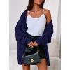 imagePRETTYGARDEN Womens Oversized Cable Knit Cardigan 2025 Fall Fashion Long Sleeve Open Front Chunky Sweaters Winter CoatsNavy Blue