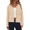 imagePRETTYGARDEN Women Knit Cardigan Sweaters Fall Fashion Long Sleeve Open Front Button Down Trendy Casual Jacket Winter ClothesBeige