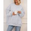 imagePRETTYGARDEN Crewneck Sweatshirt for Women Oversized Long Sleeve Pullover Tops Winter Fall Outfits 2025 Fashion ClothingGrey