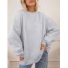 imagePRETTYGARDEN Crewneck Sweatshirt for Women Oversized Long Sleeve Pullover Tops Winter Fall Outfits 2025 Fashion ClothingGrey