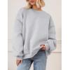 imagePRETTYGARDEN Crewneck Sweatshirt for Women Oversized Long Sleeve Pullover Tops Winter Fall Outfits 2025 Fashion ClothingGrey