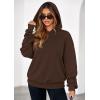 imagePRETTYGARDEN Hoodies for Women Oversized Pullover Sweatshirts 2025 Ruched Long Sleeve Casual Tops Fall Fashion Y2K ClothesBrown