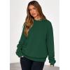 imagePRETTYGARDEN Hoodies for Women Oversized Pullover Sweatshirts 2025 Ruched Long Sleeve Casual Tops Fall Fashion Y2K ClothesDark Green