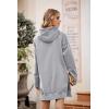 imagePRETTYGARDEN Oversized Sweatshirt for Women 2025 Fall Pullover Casual Long Sleeve Split Hem Hoodie Dress With Kangaroo PocketLight Grey