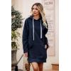 imagePRETTYGARDEN Oversized Sweatshirt for Women 2025 Fall Pullover Casual Long Sleeve Split Hem Hoodie Dress With Kangaroo PocketNavy