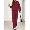 imagePRETTYGARDEN Womens 2 Piece Outfits Fall Sweatsuits Oversized Hoodies Wide Leg Sweatpants Tracksuits Lounge Matching SetsBurgundy