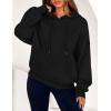 imagePRETTYGARDEN Womens 2025 Oversized Hoodies Sweatshirt Fleece Long Sleeve Going Out Tops Trendy Casual Fall Fashion OutfitsBlack