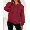 imagePRETTYGARDEN Womens 2025 Oversized Hoodies Sweatshirt Fleece Long Sleeve Going Out Tops Trendy Casual Fall Fashion OutfitsBurgundy