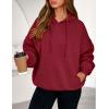 imagePRETTYGARDEN Womens 2025 Oversized Hoodies Sweatshirt Fleece Long Sleeve Going Out Tops Trendy Casual Fall Fashion OutfitsBurgundy