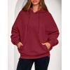 imagePRETTYGARDEN Womens 2025 Oversized Hoodies Sweatshirt Fleece Long Sleeve Going Out Tops Trendy Casual Fall Fashion OutfitsBurgundy
