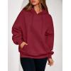 imagePRETTYGARDEN Womens 2025 Oversized Hoodies Sweatshirt Fleece Long Sleeve Going Out Tops Trendy Casual Fall Fashion OutfitsBurgundy