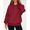 imagePRETTYGARDEN Womens 2025 Oversized Hoodies Sweatshirt Fleece Long Sleeve Going Out Tops Trendy Casual Fall Fashion OutfitsBurgundy