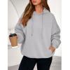 imagePRETTYGARDEN Womens 2025 Oversized Hoodies Sweatshirt Fleece Long Sleeve Going Out Tops Trendy Casual Fall Fashion OutfitsLight Grey