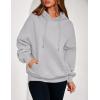 imagePRETTYGARDEN Womens 2025 Oversized Hoodies Sweatshirt Fleece Long Sleeve Going Out Tops Trendy Casual Fall Fashion OutfitsLight Grey