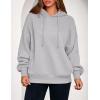 imagePRETTYGARDEN Womens 2025 Oversized Hoodies Sweatshirt Fleece Long Sleeve Going Out Tops Trendy Casual Fall Fashion OutfitsLight Grey