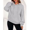 imagePRETTYGARDEN Womens 2025 Oversized Hoodies Sweatshirt Fleece Long Sleeve Going Out Tops Trendy Casual Fall Fashion OutfitsLight Grey