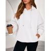 imagePRETTYGARDEN Womens 2025 Oversized Hoodies Sweatshirt Fleece Long Sleeve Going Out Tops Trendy Casual Fall Fashion OutfitsWhite