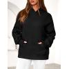 imagePRETTYGARDEN Womens Oversized Hoodies Fleece Hooded Sweatshirts Long Sleeve Pullover Tops 2025 Fall Outfits Winter ClothesBlack