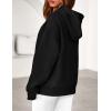 imagePRETTYGARDEN Womens Oversized Hoodies Fleece Hooded Sweatshirts Long Sleeve Pullover Tops 2025 Fall Outfits Winter ClothesBlack