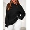 imagePRETTYGARDEN Womens Oversized Hoodies Fleece Hooded Sweatshirts Long Sleeve Pullover Tops 2025 Fall Outfits Winter ClothesBlack