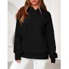 imagePRETTYGARDEN Womens Oversized Hoodies Fleece Hooded Sweatshirts Long Sleeve Pullover Tops 2025 Fall Outfits Winter ClothesBlack