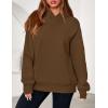 imagePRETTYGARDEN Womens Oversized Hoodies Fleece Hooded Sweatshirts Long Sleeve Pullover Tops 2025 Fall Outfits Winter ClothesBrown