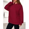 imagePRETTYGARDEN Womens Oversized Hoodies Fleece Hooded Sweatshirts Long Sleeve Pullover Tops 2025 Fall Outfits Winter ClothesBurgundy