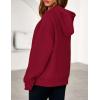 imagePRETTYGARDEN Womens Oversized Hoodies Fleece Hooded Sweatshirts Long Sleeve Pullover Tops 2025 Fall Outfits Winter ClothesBurgundy
