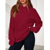 imagePRETTYGARDEN Womens Oversized Hoodies Fleece Hooded Sweatshirts Long Sleeve Pullover Tops 2025 Fall Outfits Winter ClothesBurgundy