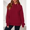 imagePRETTYGARDEN Womens Oversized Hoodies Fleece Hooded Sweatshirts Long Sleeve Pullover Tops 2025 Fall Outfits Winter ClothesBurgundy