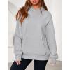 imagePRETTYGARDEN Womens Oversized Hoodies Fleece Hooded Sweatshirts Long Sleeve Pullover Tops 2025 Fall Outfits Winter ClothesGrey