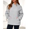 imagePRETTYGARDEN Womens Oversized Hoodies Fleece Hooded Sweatshirts Long Sleeve Pullover Tops 2025 Fall Outfits Winter ClothesGrey