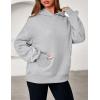 imagePRETTYGARDEN Womens Oversized Hoodies Fleece Hooded Sweatshirts Long Sleeve Pullover Tops 2025 Fall Outfits Winter ClothesGrey