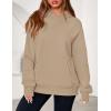 imagePRETTYGARDEN Womens Oversized Hoodies Fleece Hooded Sweatshirts Long Sleeve Pullover Tops 2025 Fall Outfits Winter ClothesKhaki