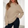 imagePRETTYGARDEN Womens Oversized Hoodies Fleece Hooded Sweatshirts Long Sleeve Pullover Tops 2025 Fall Outfits Winter ClothesKhaki