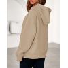imagePRETTYGARDEN Womens Oversized Hoodies Fleece Hooded Sweatshirts Long Sleeve Pullover Tops 2025 Fall Outfits Winter ClothesKhaki