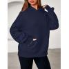 imagePRETTYGARDEN Womens Oversized Hoodies Fleece Hooded Sweatshirts Long Sleeve Pullover Tops 2025 Fall Outfits Winter ClothesNavy Blue