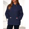 imagePRETTYGARDEN Womens Oversized Hoodies Fleece Hooded Sweatshirts Long Sleeve Pullover Tops 2025 Fall Outfits Winter ClothesNavy Blue