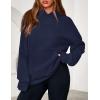 imagePRETTYGARDEN Womens Oversized Hoodies Fleece Hooded Sweatshirts Long Sleeve Pullover Tops 2025 Fall Outfits Winter ClothesNavy Blue