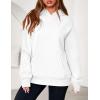 imagePRETTYGARDEN Womens Oversized Hoodies Fleece Hooded Sweatshirts Long Sleeve Pullover Tops 2025 Fall Outfits Winter ClothesWhite