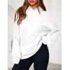 imagePRETTYGARDEN Womens Oversized Hoodies Fleece Hooded Sweatshirts Long Sleeve Pullover Tops 2025 Fall Outfits Winter ClothesWhite