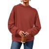 imagePRETTYGARDEN Hoodies for Women Oversized Pullover Sweatshirts 2025 Ruched Long Sleeve Casual Tops Fall Fashion Y2K ClothesRust