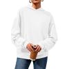 imagePRETTYGARDEN Hoodies for Women Oversized Pullover Sweatshirts 2025 Ruched Long Sleeve Casual Tops Fall Fashion Y2K ClothesWhite